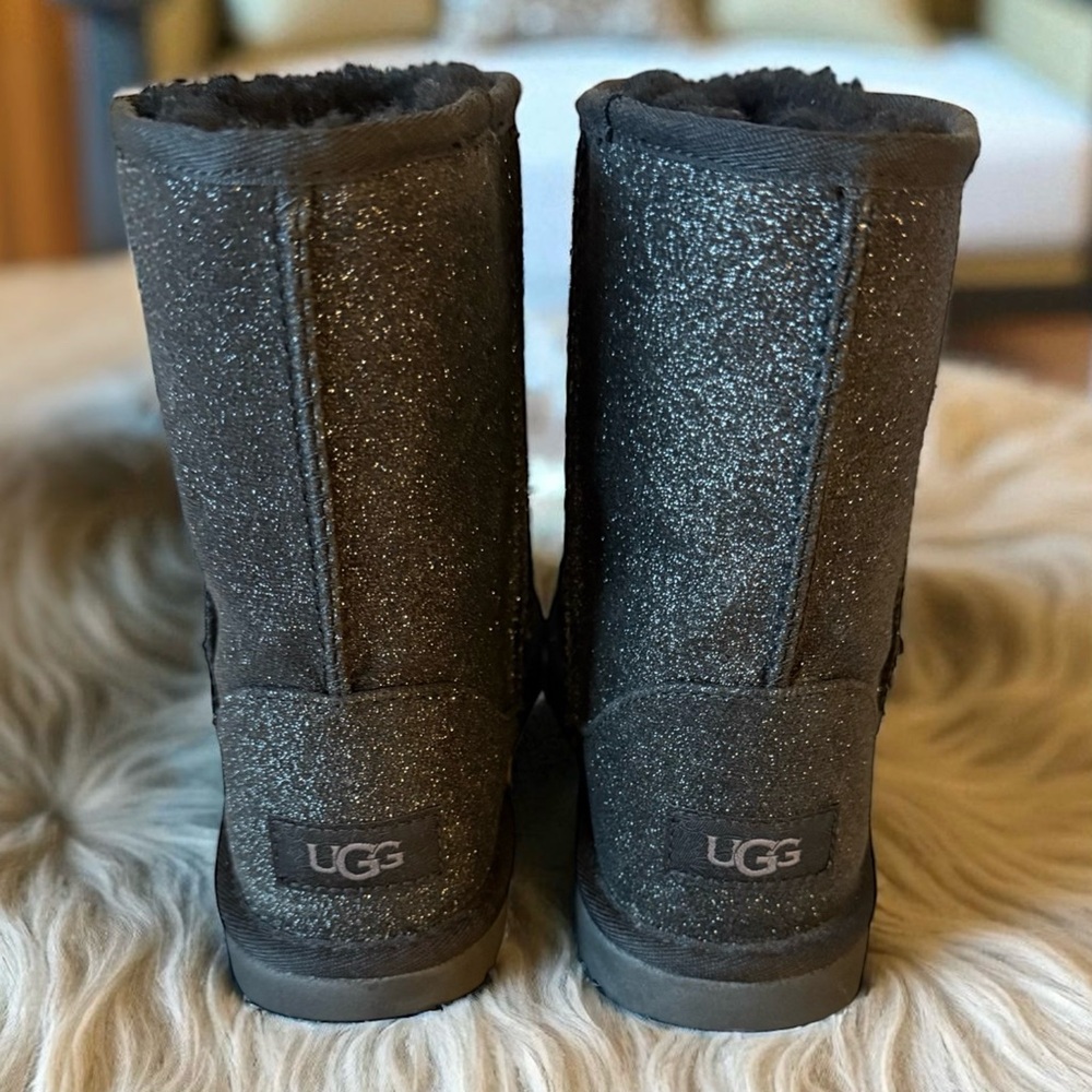 UGG Black Metallic Glitter Boots - Picture 3 of 6